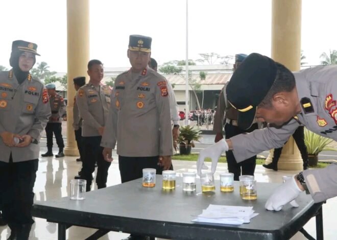 Berantas Narkoba di Internal Polri, Kapolda Bengkulu Ikut Dites Urine: Tak Tolelir Personel Yang Melanggar