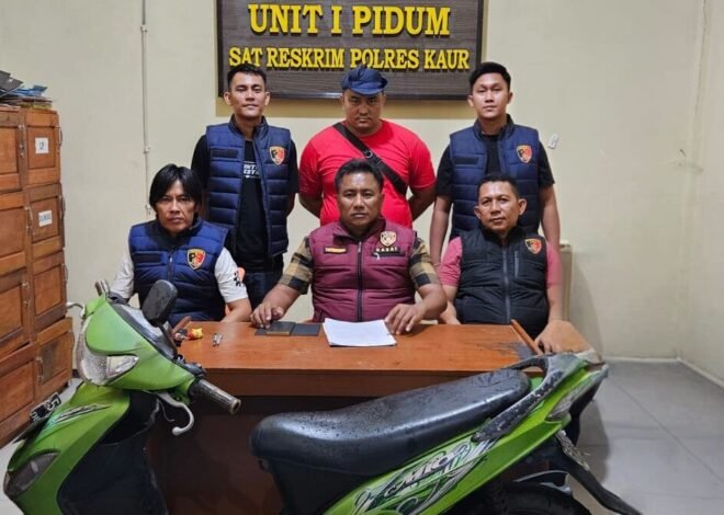 Dalam Hitungan Jam, Satreskrim Polres Kaur Berhasil Tangkap 2 Bocah Pelaku Curanmor Kampung