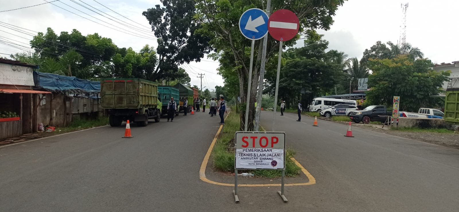 Belasan Kendaraan ODOL Terjaring Razia Gabungan Satlantas Polresta Bengkulu & Dishub Kota Bengkulu