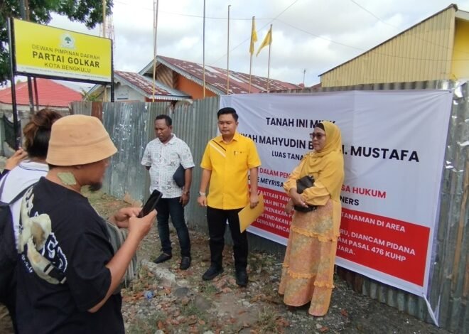 Sengketa Lahan Kantor DPD Partai Golkar Kota Bengkulu, Aan Julianda: Klaim Ahli Waris Tampa Dasar Yang Jelas