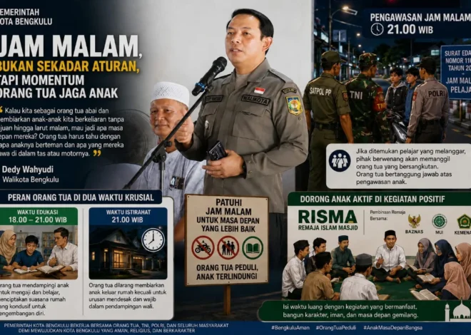 Pemberlakuan Jam Malam Untuk Pelajar, Walikota: Momentum Orang Tua Jaga Anak