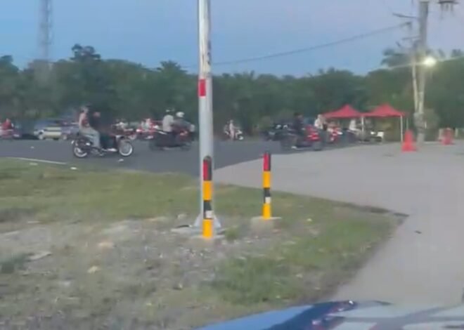Pengendara Berkenalpot Brong Kabur Terbirit-Birit Saat Lihat Mobil Polantas Tiba, Diduga Akan Lakukan Balap Liar