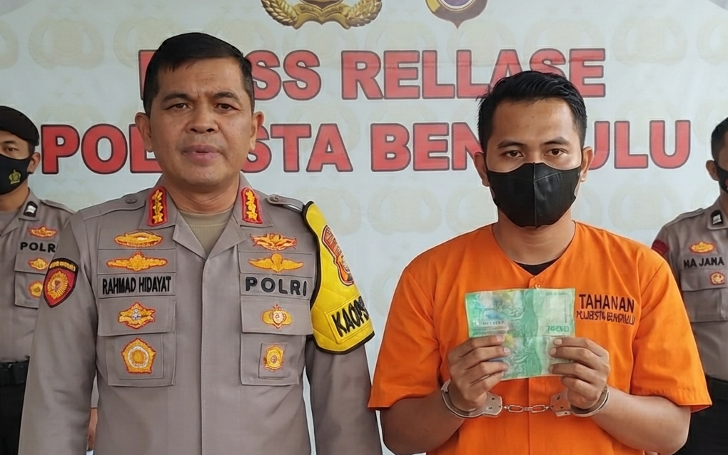 Enam Bulan Edarkan Uang Palsu, Boss Fotocopy di Bengkulu Ditangkap Polisi, Kapolresta Himbauan Masyarakat Lebih Waspada